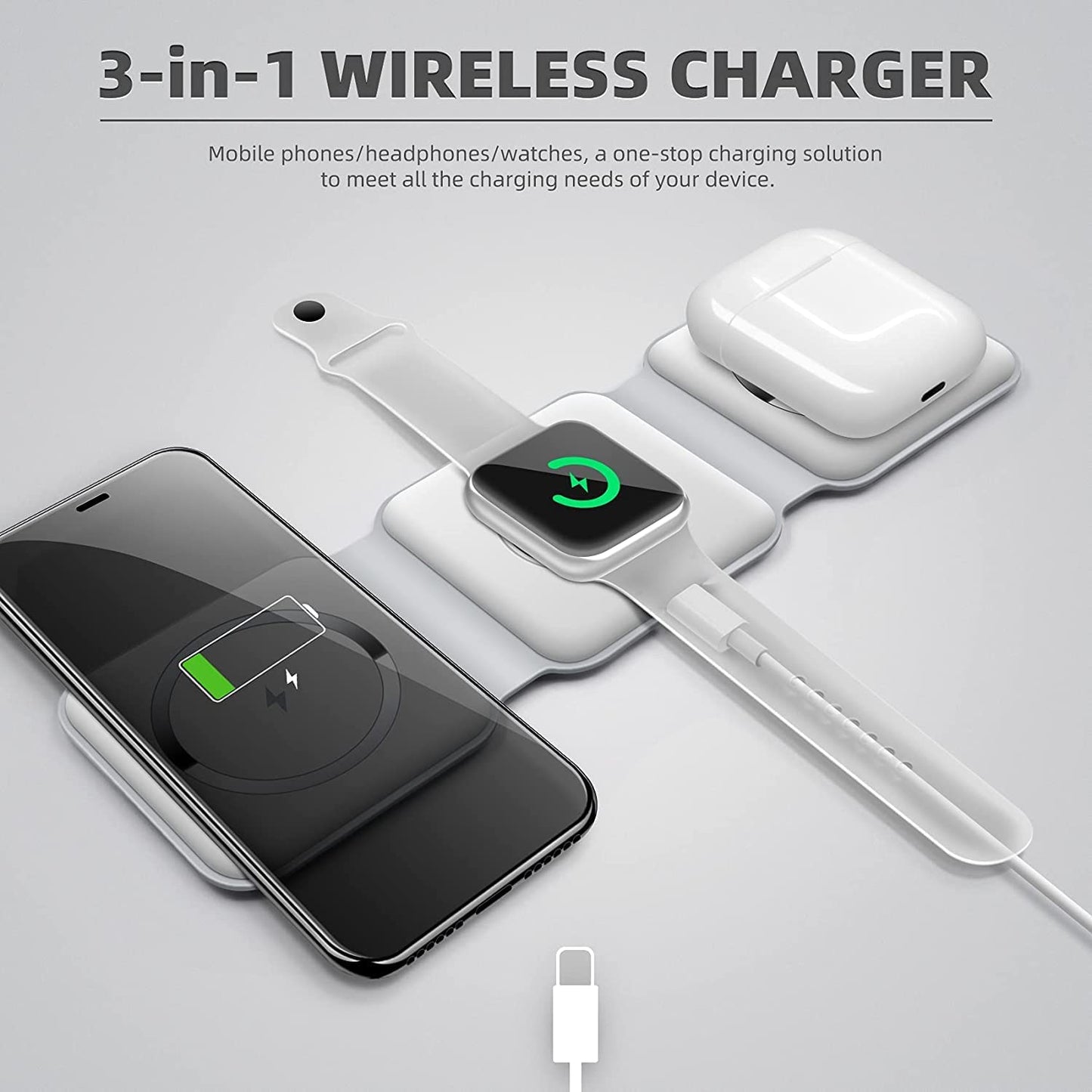 3-in-1 Wireless Charging Pad - Emirate Mart